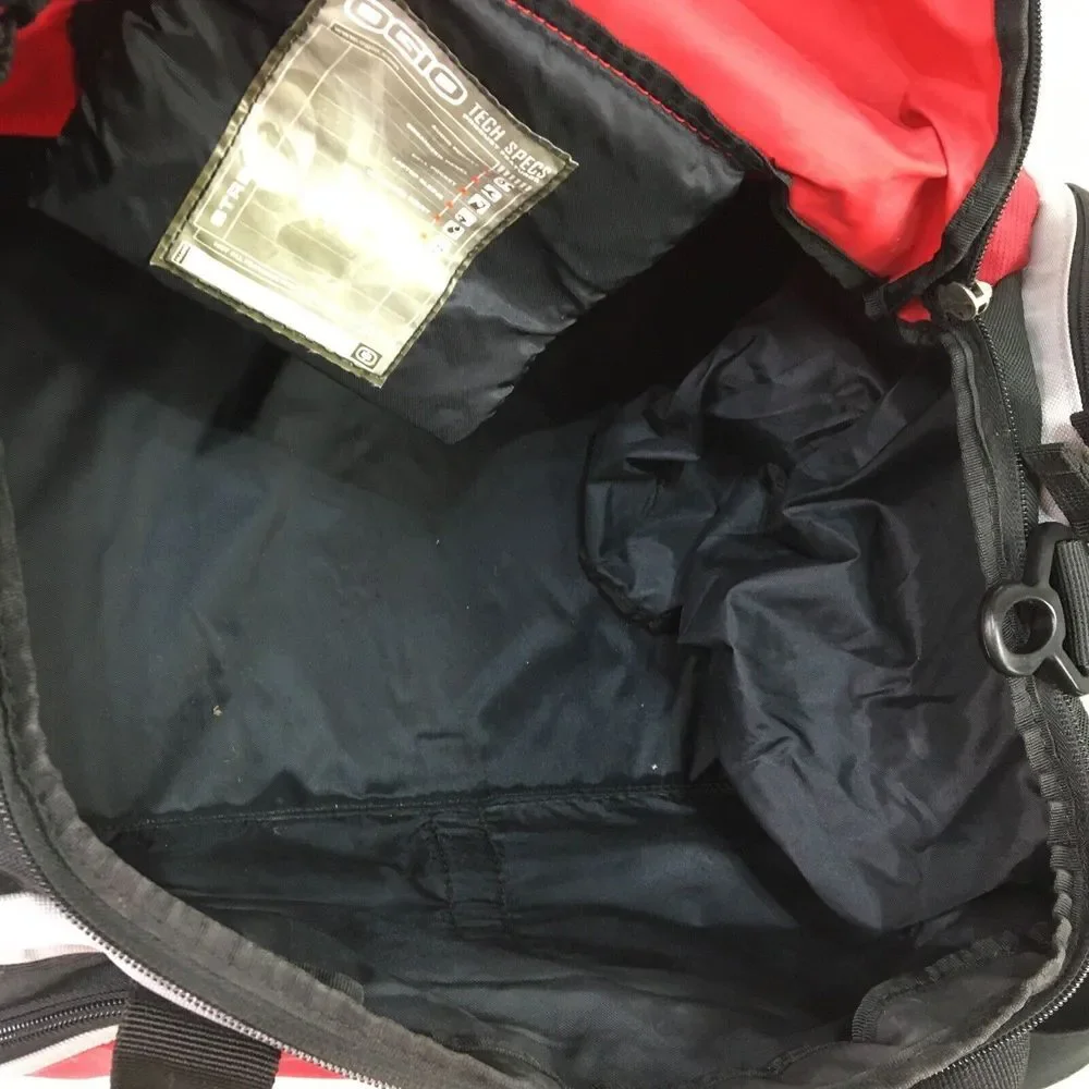 OGIO Duffle Travel Bag Heavy Nylon Carry On Gym‎ Sports Red Black Valvoline Logo